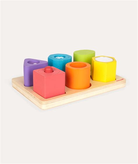 Buy The Janod I Wood Shapes And Sounds 6 Block Puzzle Kidly