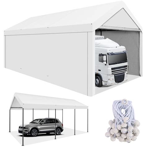 SANOPY 10x20ft Carport Canopy Waterproof Double-Layer Canopy for Outdoors Steel Frame Heavy Duty ...