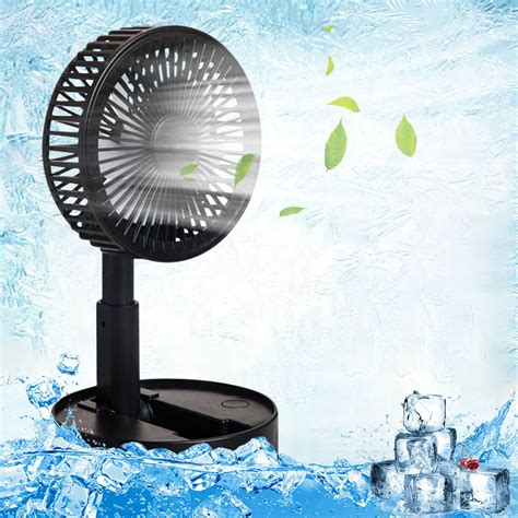 Battery Operated Portable Foldable Standing Fan Rechargeable USB