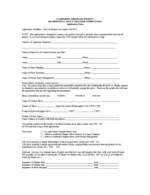 Fillable Online California Dressage HOST Form RAAC14 Doc California