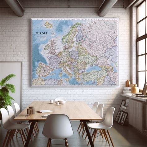 Europe Map Print Europe Map Wall Art PRINTABLE Europe Map - Etsy