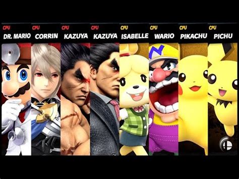 Dr Mario And Corrin And Kazuya And Kazuya Vs Isabelle And Wario And