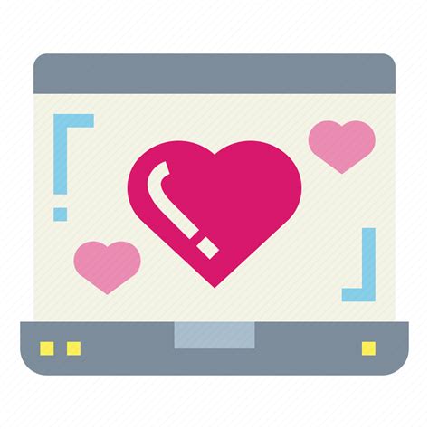 Computer Heart Laptop Screen Icon Download On Iconfinder