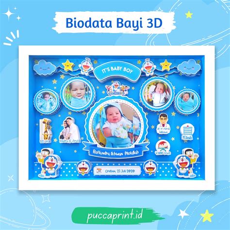 Jual FOTO BIODATA BAYI 3D POP UP BABY GIFT UKURAN 12R HARGA RESELLER