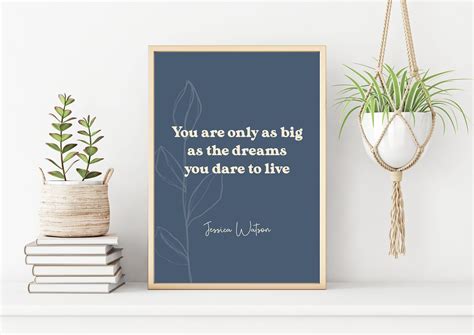 Jessica Watson Quote Wall Art Motivational Quote Dare to - Etsy