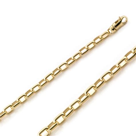 14k Yellow Gold 44mm Handmade Rolo Chain 22 Inches