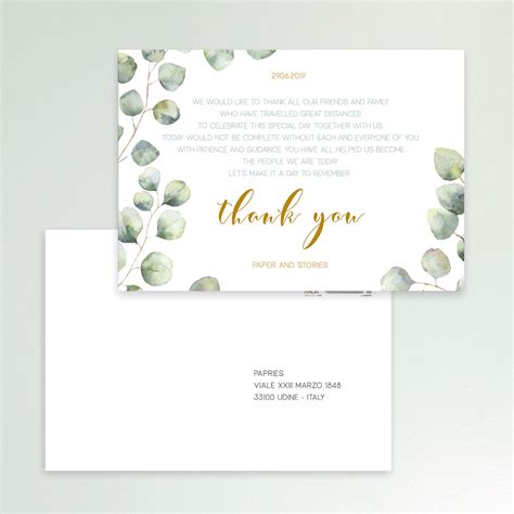 Thank You Card Cartolina Isola D Elba Papries