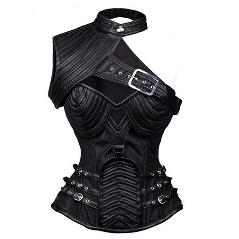 Black Leather Armor Corset Shop Goth