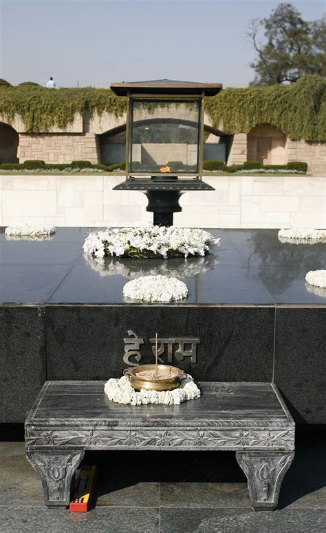 The Main Gandhi Memorial At Raj Ghat Is Set Within Beautiful Green