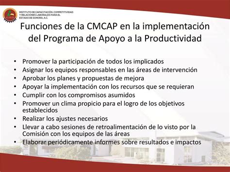 Ppt Funcionamiento De Las Comisiones Mixtas De Capacitación