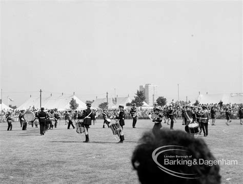 Dagenham Town Show 1969 Showing Drummers Circling In Main Arena 1969