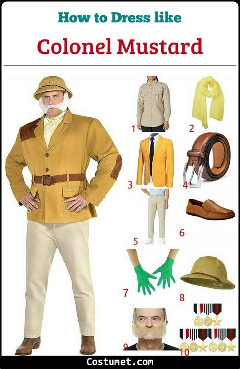 Colonel Mustard Clue Costume For Halloween