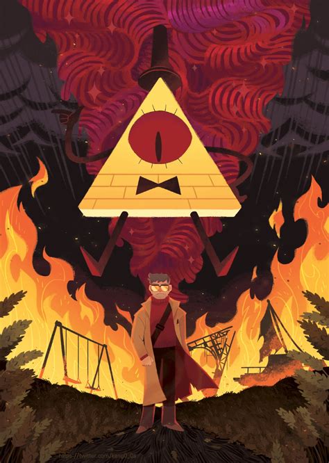 Bill Cipher Stanford Pines GF art GF Персонажи Gravity