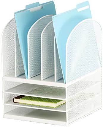 Amazon Safco Onyx Mesh Sorter Tray Desktop Organizer Steel