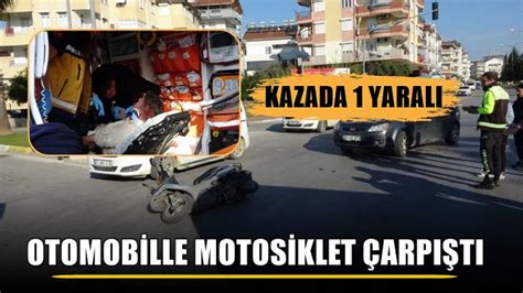 Otomobille motosiklet çarpıştı kazada 1 yaralı Asayiş Görsel