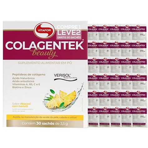 Colagentek Beauty Vitafor Abacaxi Hortel Sach S Ganhe Brinde