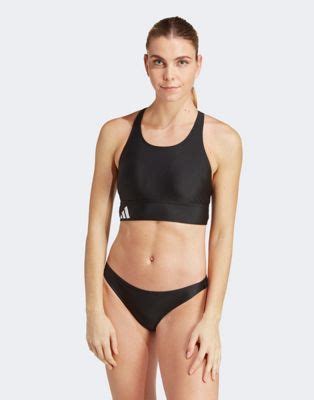 Adidas Beach Bikini Set In Black Asos