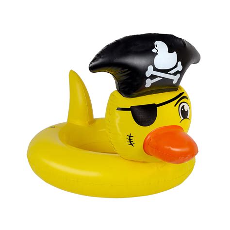 22” Yellow Pirate Duck Swimming Pool Inner Tube Float