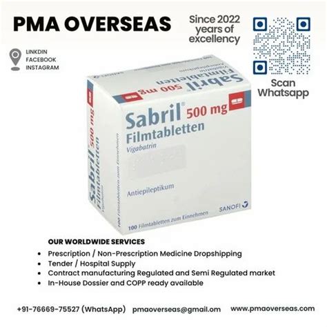 Sabril Vigabatrin 500mg Tablets At Rs 1000 Stripe Sabril Vigabatrin