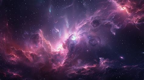 Premium Photo Colorful Space Filled With Stars And Clouds