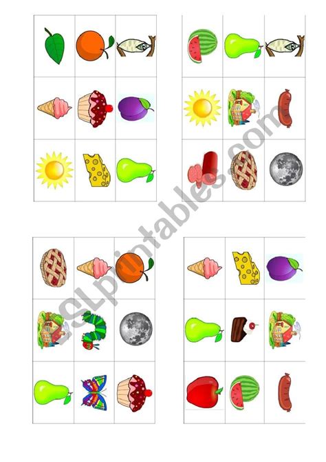 The Very Hungry Caterpillar Bingo