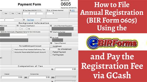 How To Electronically File Bir Annual Registration Form 0605 And Pay