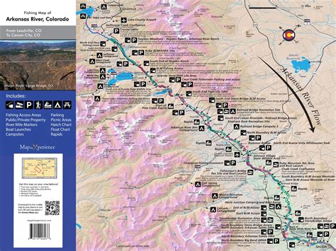 Arkansas River, Colorado Pocket Fishing Map