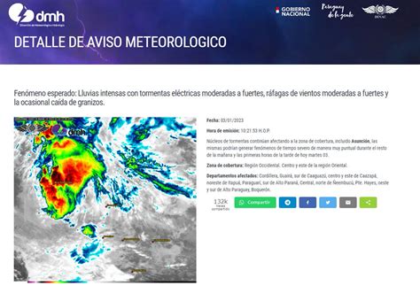 Dmh Paraguay On Twitter Aviso Meteorol Gico N Emitido