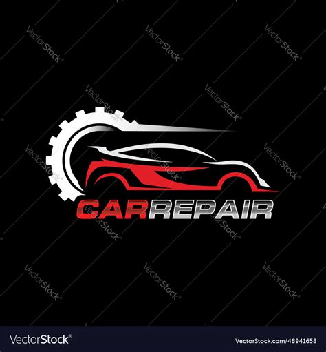 Minimalist Car Repair Logo Design Template Vector Image