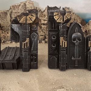 Wrecked Wall Pieces Of A Massive Modular Gothic Spaceship Wreck 28mm