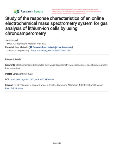 (PDF) Study of the response characteristics of an online ...