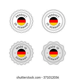 Set Made Germany Labels German Flag Stock Vector Royalty Free