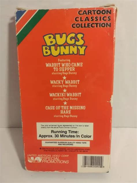 Vhs Bugs Bunny Volume 1 1989 Collection De Dessins Animés Classiques