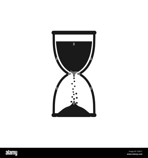 Hourglass Sand Time Icon Flat Vector Stock Vector Image And Art Alamy