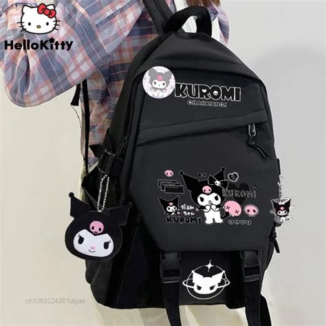 Sanrio Kuromi nowe torby koreański styl College plecaki Student o dużej