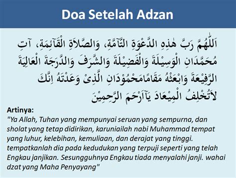 Bacaan Doa Setelah Adzan Dan Iqomah Lengkap Beserta Latin Dan