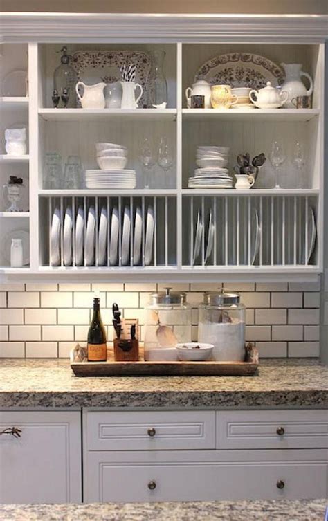 Fancy Diy Farmhouse Plate Rack Ideas That You Can Do Kitchen