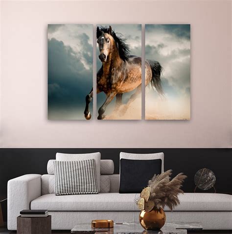 Pferd Leinwand Kunst Laufen Pferd Kunst Pferd Wand Dekor Pferd Etsy