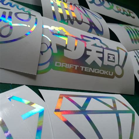 Drift Tengoku Japan Oil Slick Chrome Decal Sticker Jdm Van Car Window