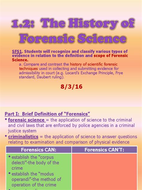 1.2 POWERPOINT History of Forensics | PDF | Forensic Science | Fingerprint