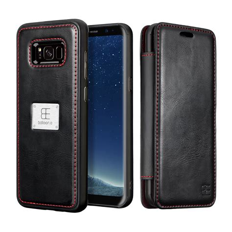 Samsung Galaxy S8 S8 Echt Leder Handy Tasche Flip Cover Schutz Hülle