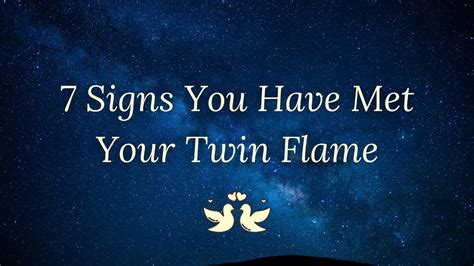 Signs You Ve Met Your Twin Flame Youtube