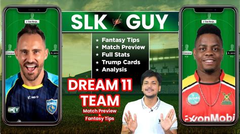 Slk Vs Guy Dream Team Prediction Today Guy Vs Slk Dream Fantasy