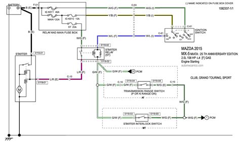 Mazda Arranque Del Motor Graphics Esquemas Vehiculos
