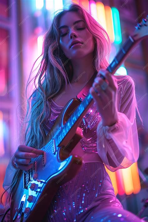 Free Photo Musician Playing The Electric Guitar