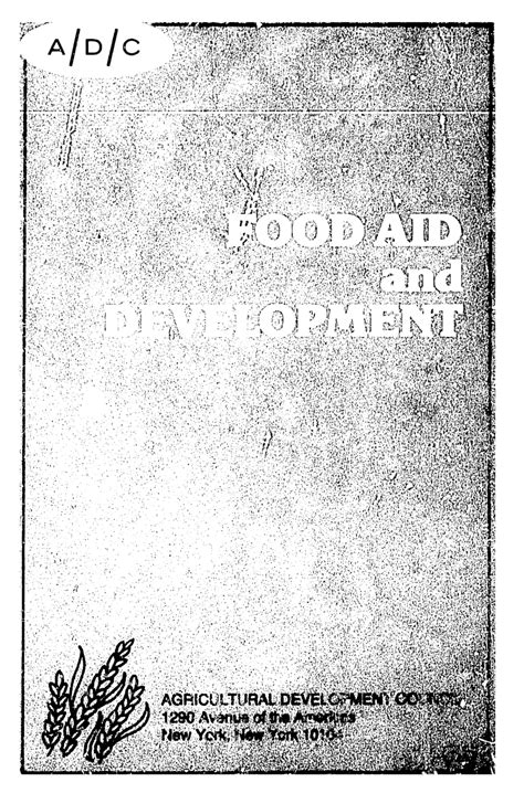 Pdf Food Aid And Development