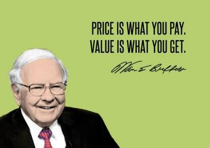 Warren Buffett - Motivational Quotes - VALUE INVESTING - Price Is What ...