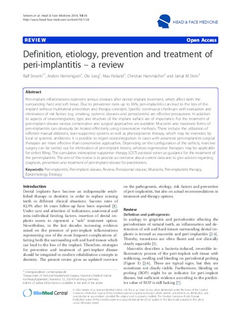 Pdf Definition Etiology Prevention And Treatment Of Peri