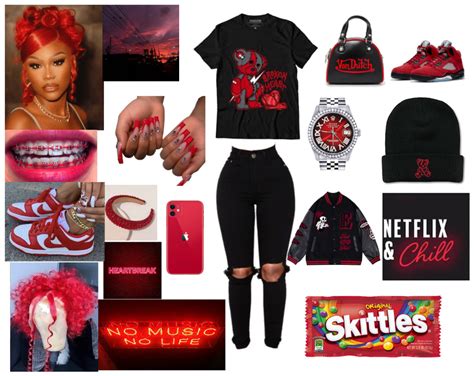 Red Baddie Outfit Shoplook