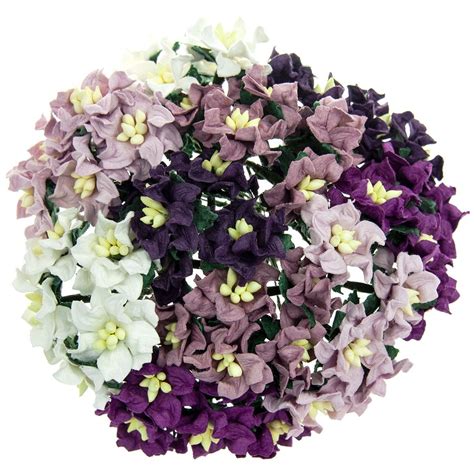 Kwiaty Papierowe Gardenie Mini Mix Fioletowy Szt Wild Orchid